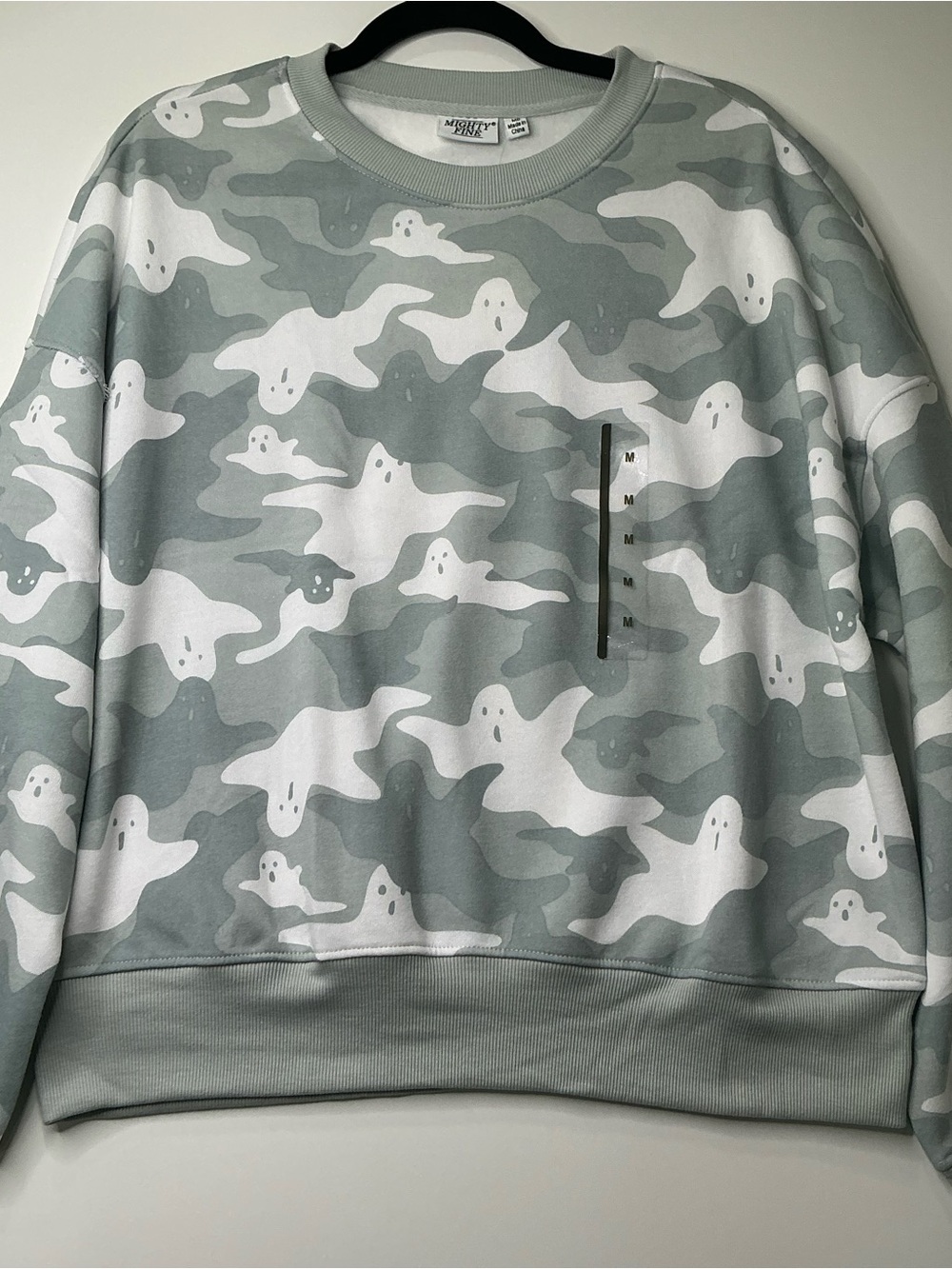 Unisex Women Men Halloween Ghost Graphic Pullover Sweater Gray Ghost Medium New